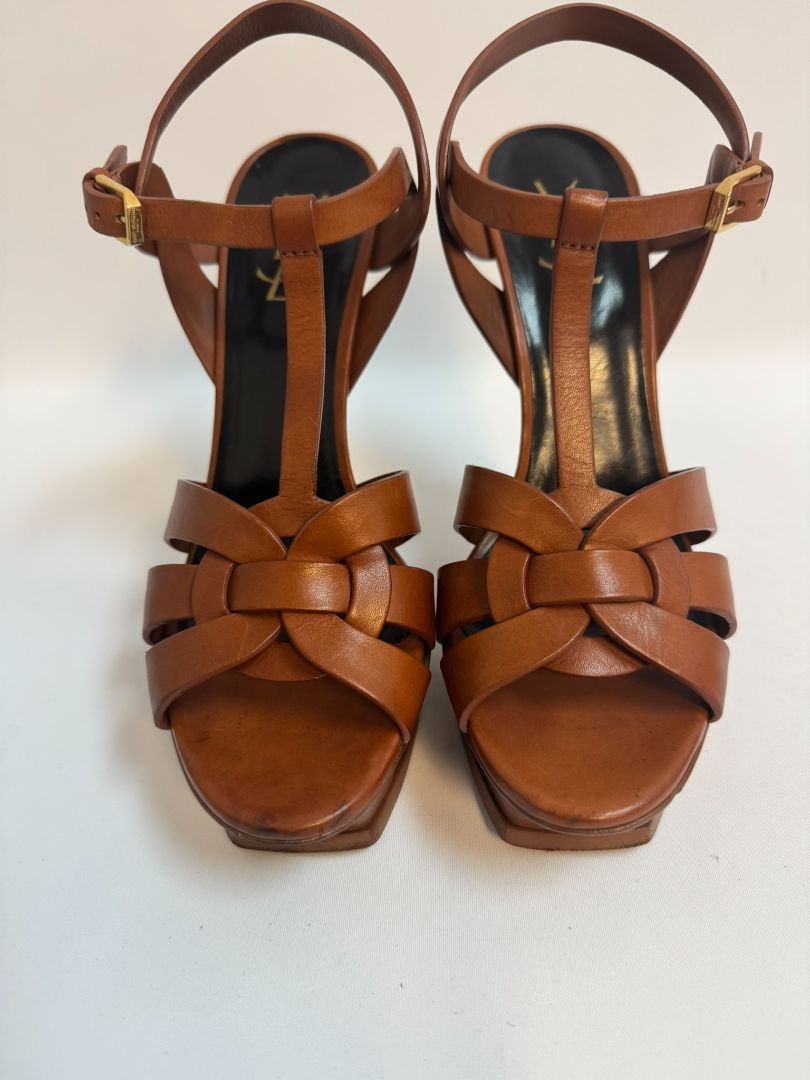 brown YSL platform sandals, 40