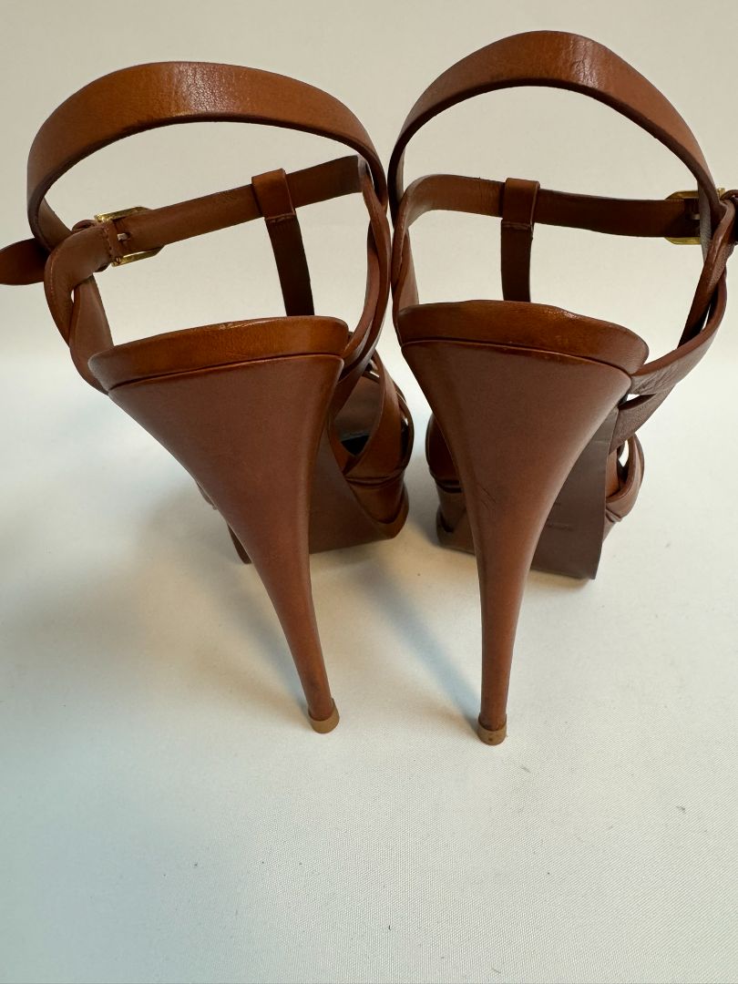 brown YSL platform sandals, 40