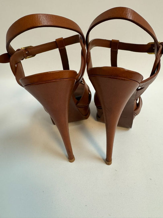 brown YSL platform sandals, 40