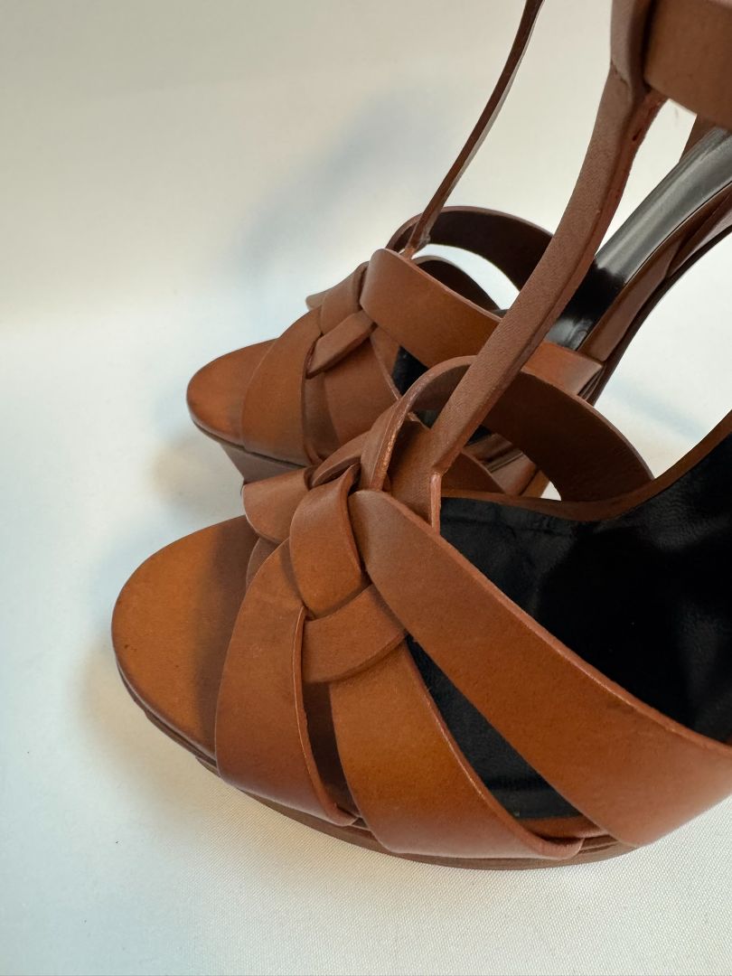 brown YSL platform sandals, 40