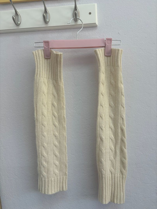 white Ralph Lauren leg warmers, OS