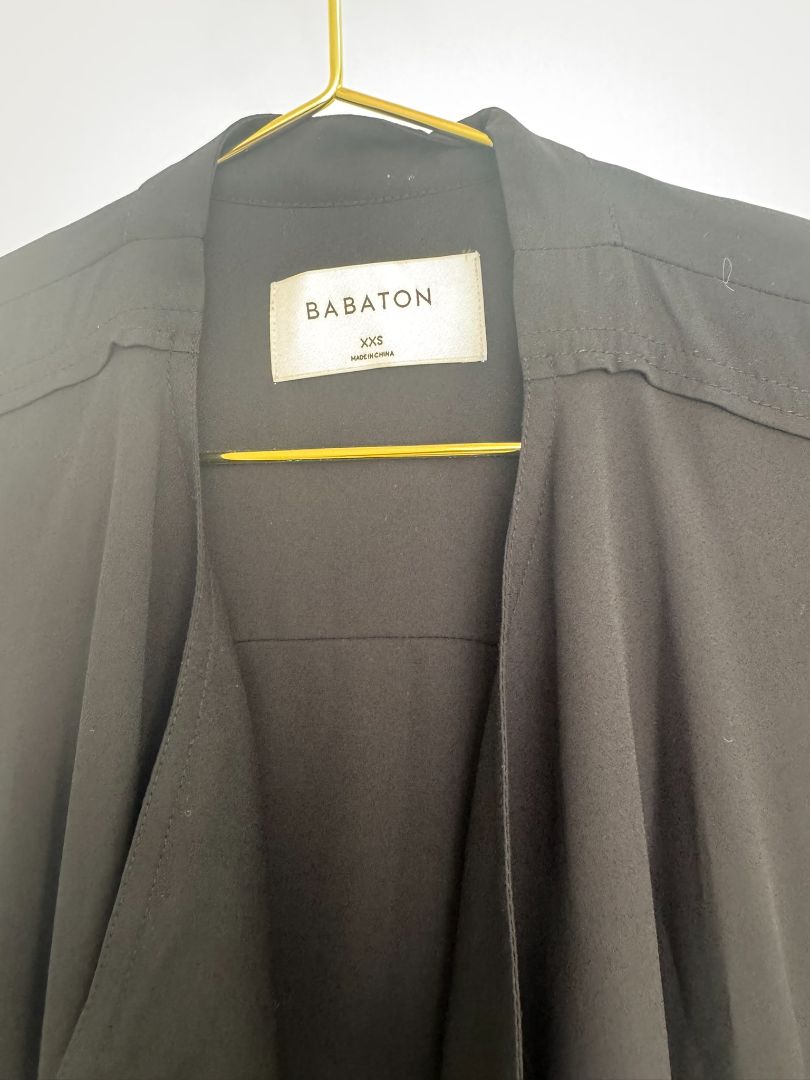 black Babaton swing coat, xxs