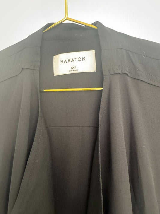 black Babaton swing coat, xxs