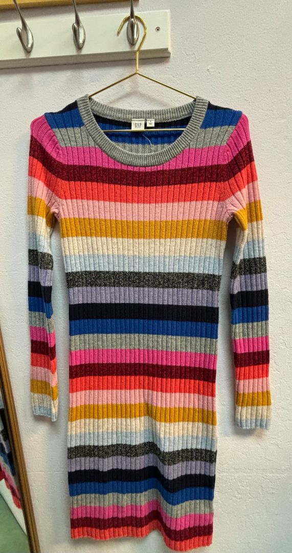 striped multi GAP striped dress, S