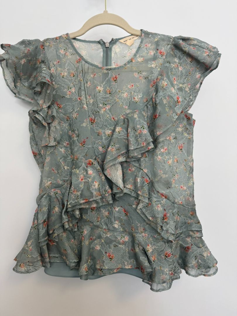 blue Rebecca Taylor floral top, 0
