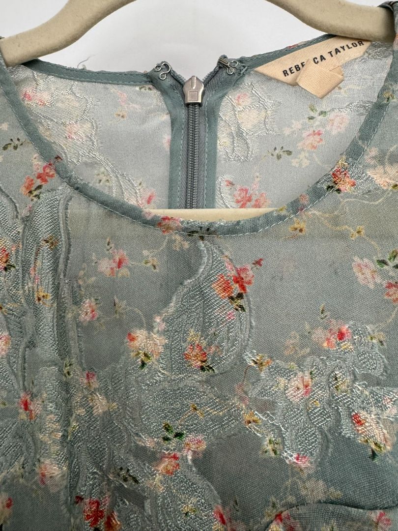 blue Rebecca Taylor floral top, 0