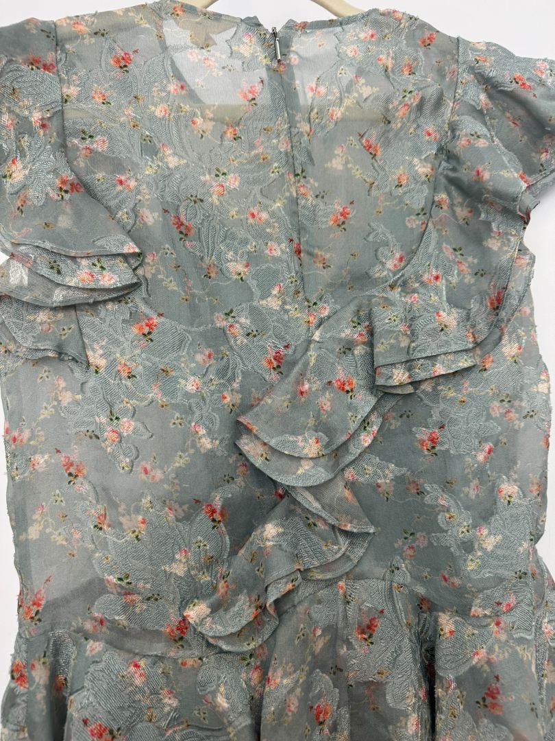blue Rebecca Taylor floral top, 0