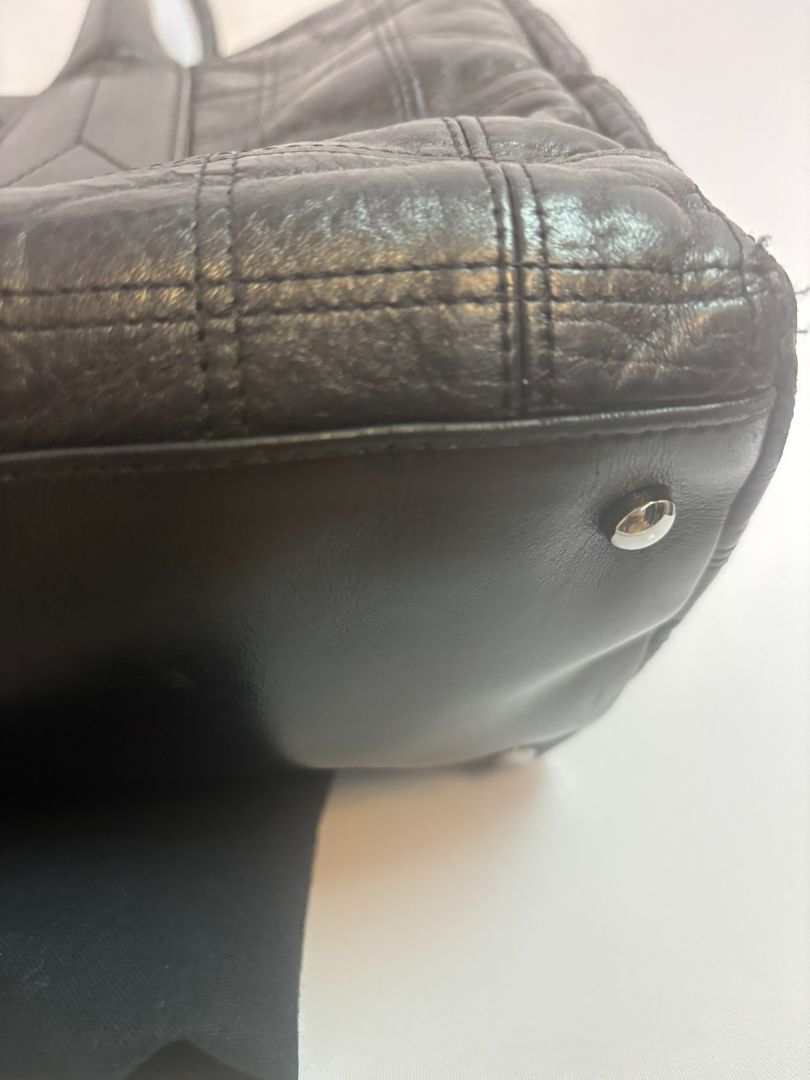 black Chanel tote, Dimensions (Estimated): Length: 14 in Height: 10 in Depth: 5.5 in Handle Drop: 7 in