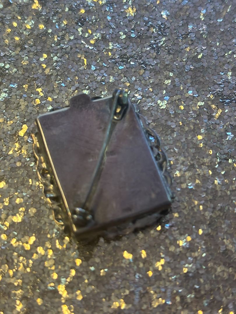 silver NA vintage brooch, π Dimensions (approx.): Height: 2 inches (5.1 cm) Width: 1.5 inches (3.8 cm) Pin Back Closure