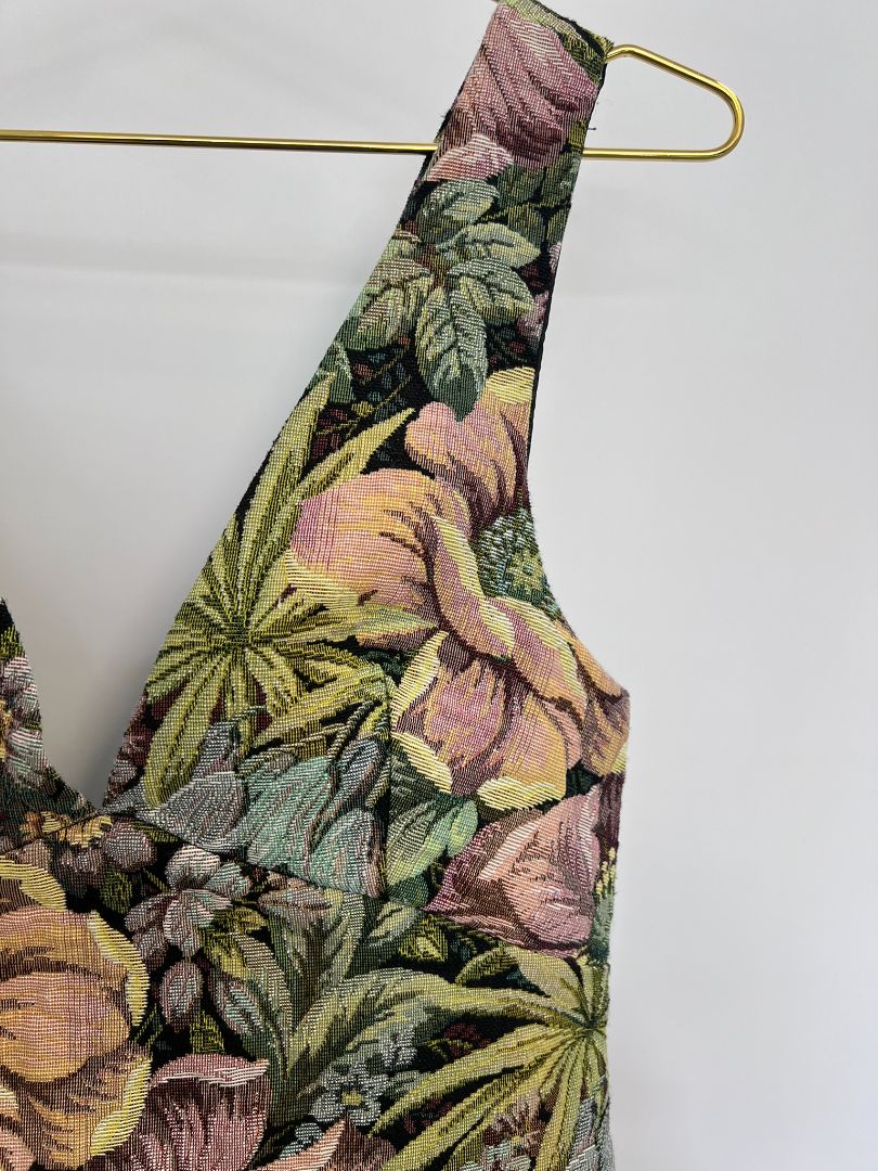 floral multi Topshop midi dress, 6 US