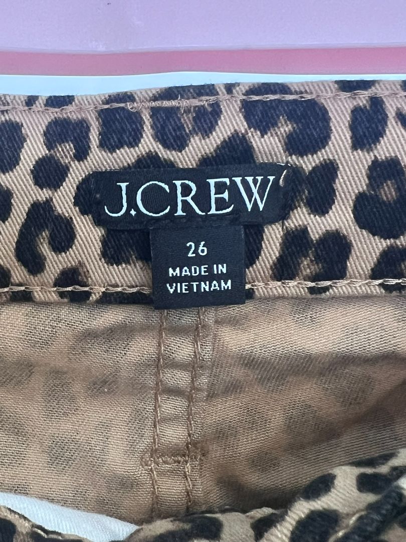brown multi Jcrew straight jeans, 26