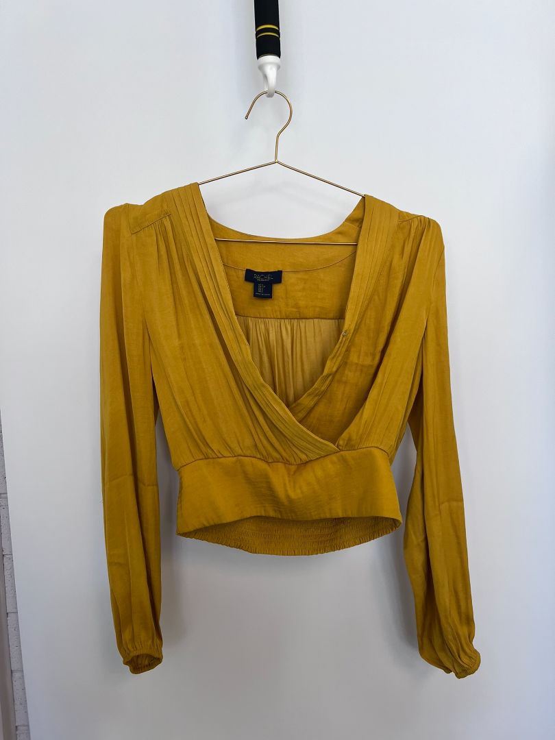 yellow Rachel Roy blouse, S