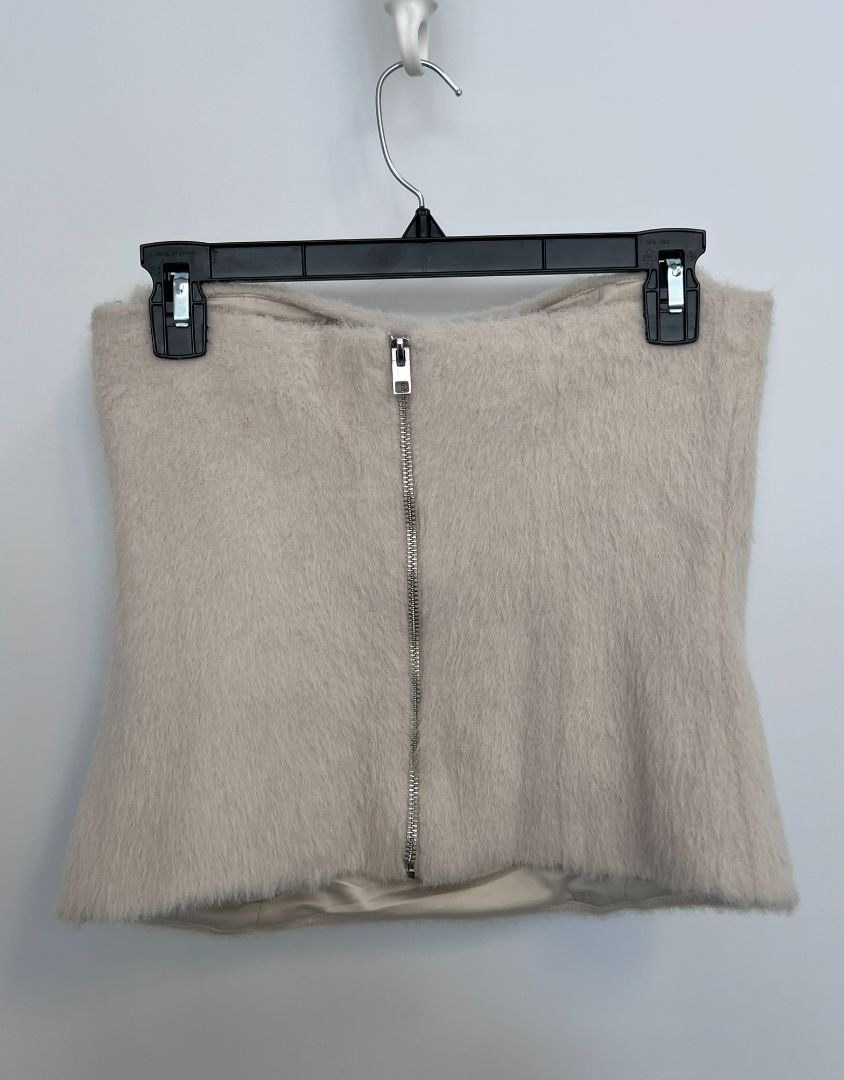 white Zara tube top, M