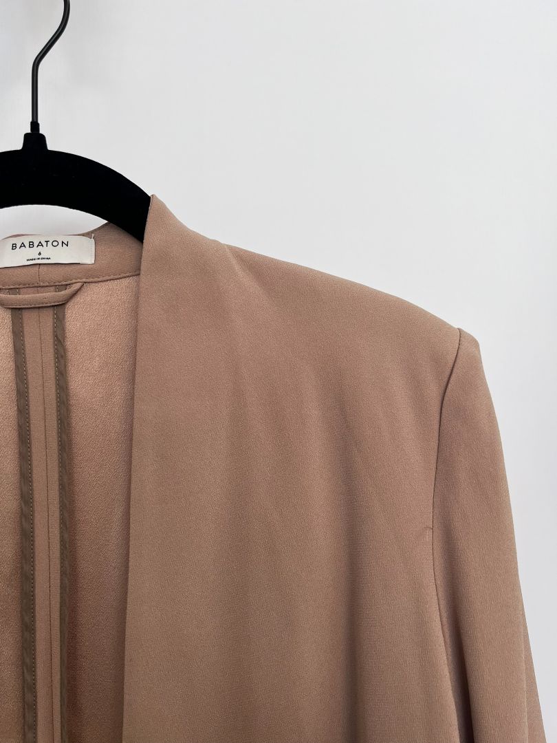 tan beige Babaton midi jacket, 6