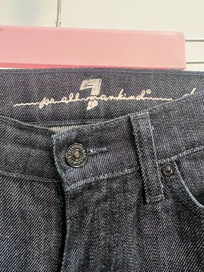 dark navy 7 for all mankind ` flared jeans, 24