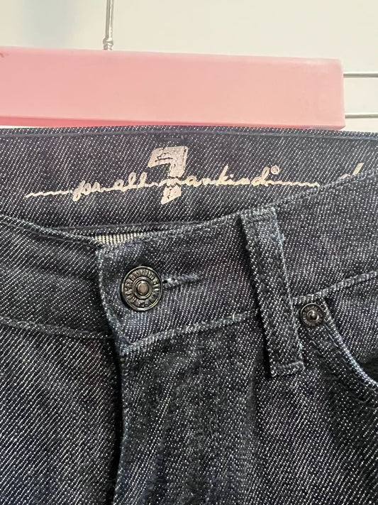 dark navy 7 for all mankind ` flared jeans, 24