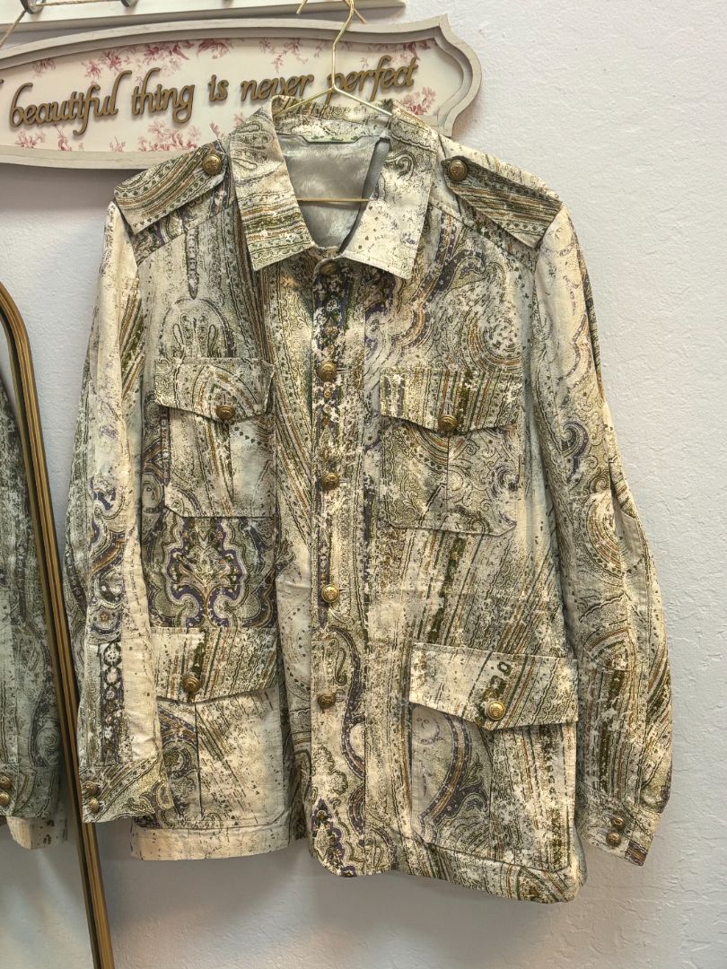 bge/grn/prpl Robert Graham Paisley Jacket, 40 R