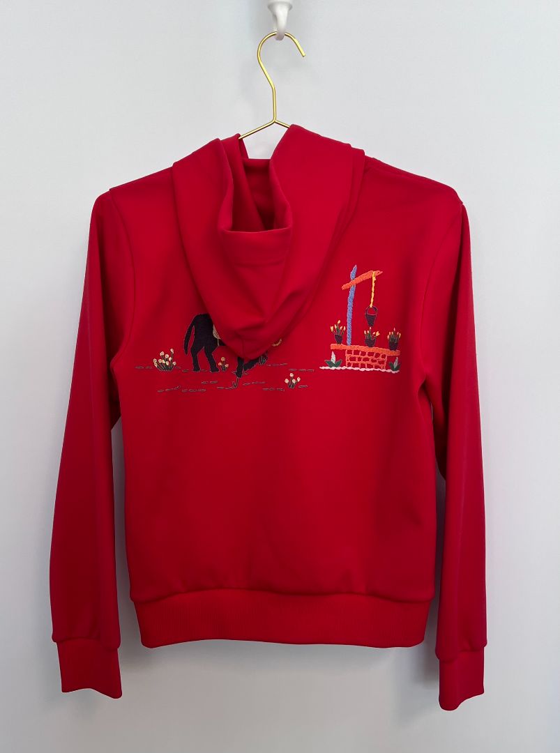 red COMME des GARCONS kids hoodie, L