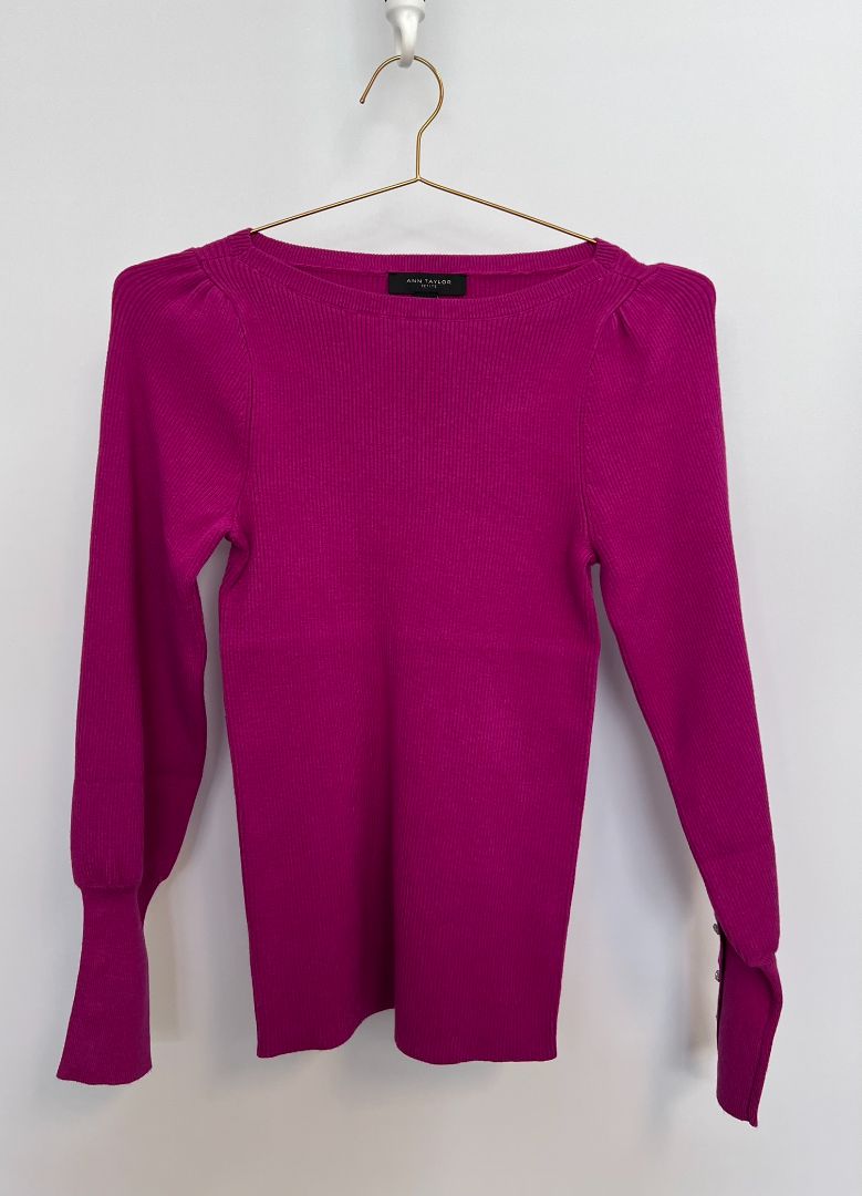 fuschia Ann Taylor balloon sleeve sweater, MP