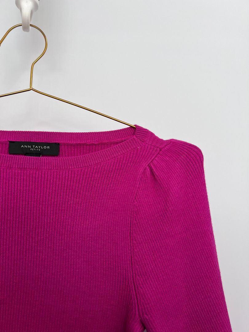 fuschia Ann Taylor balloon sleeve sweater, MP