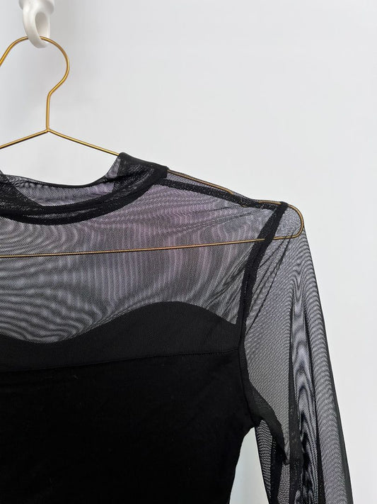 black Smartrock mesh long sleeve, S