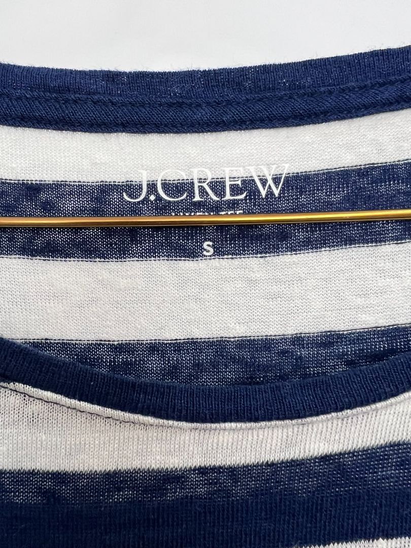 blue & white Jcrew t-shirt, S