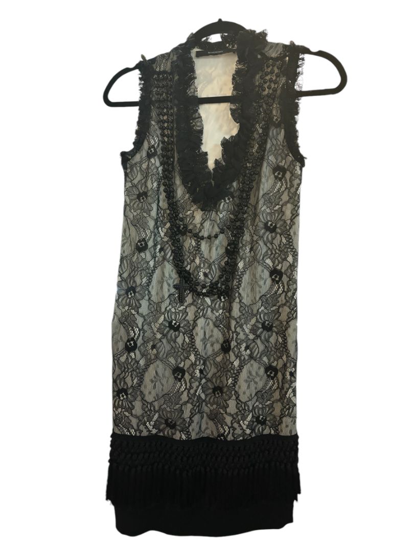 black Givenchy lace and bead dress, 36 EU