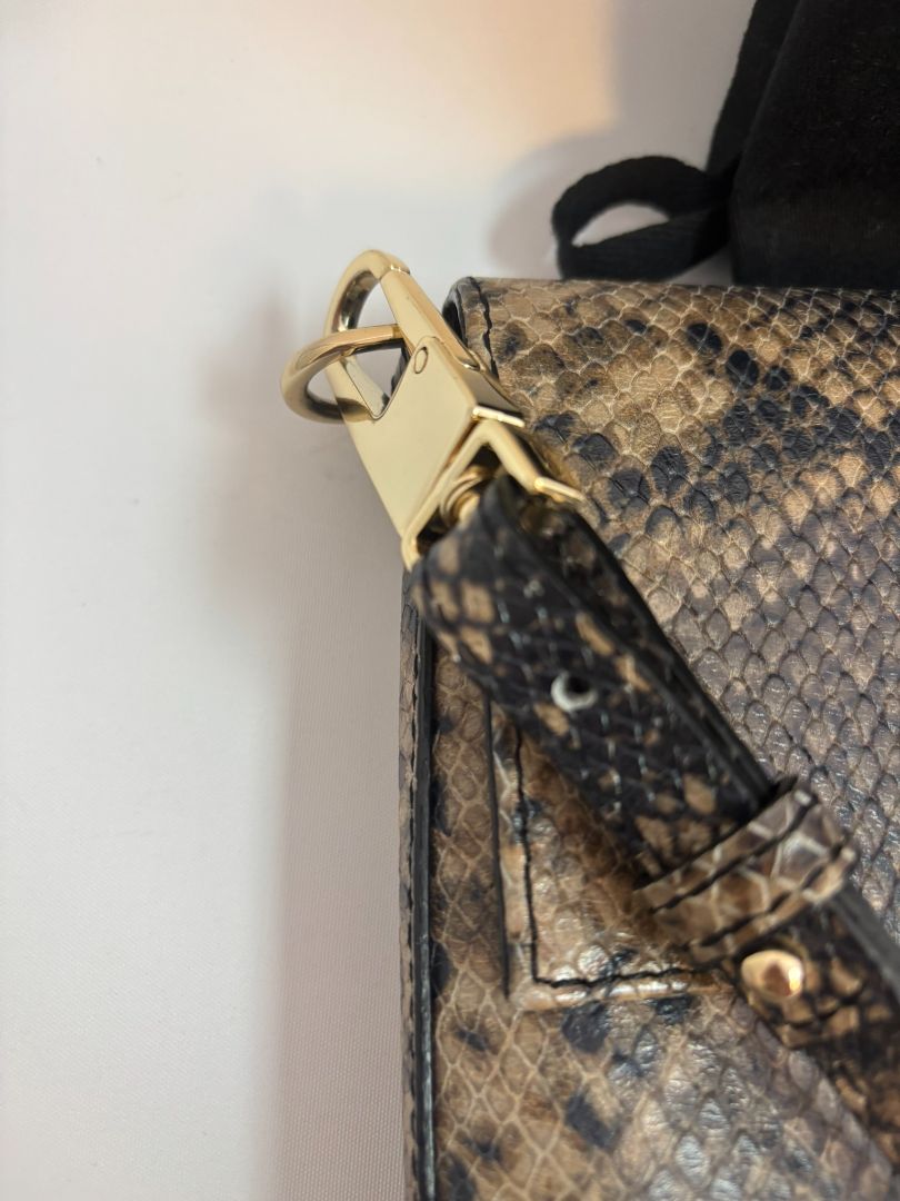snakeskin Chylak Python-Embossed Leather Crossbody Bag, Length: 9.5 in Height: 6 in Depth: 2.5 in Strap Drop (Adjustable): 18โ22 in
