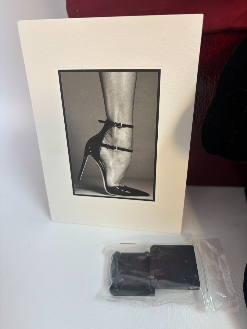 black Tamara Mellon velvet ankle boots, 36 EU Heel Height: 4.25 in (11 cm) Boot Shaft Height: 7 in Toe Shape: Pointed Footbed Length: ~10.5 in