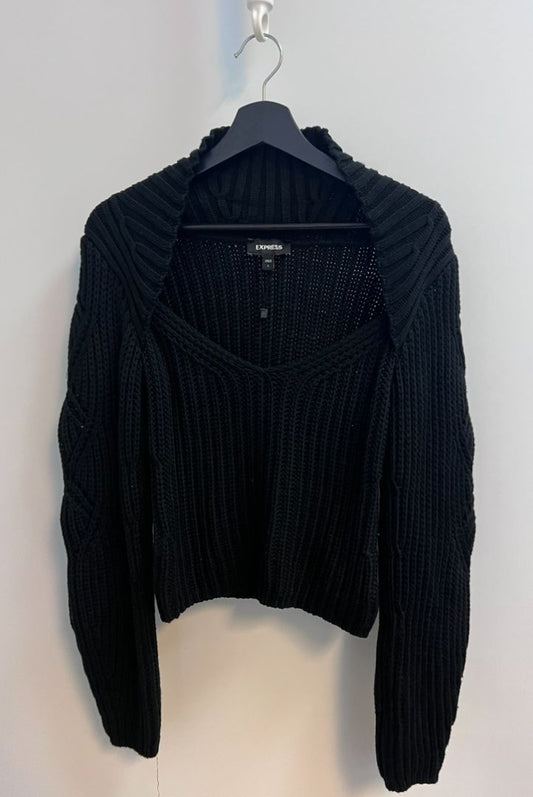 black express v neck sweater, S