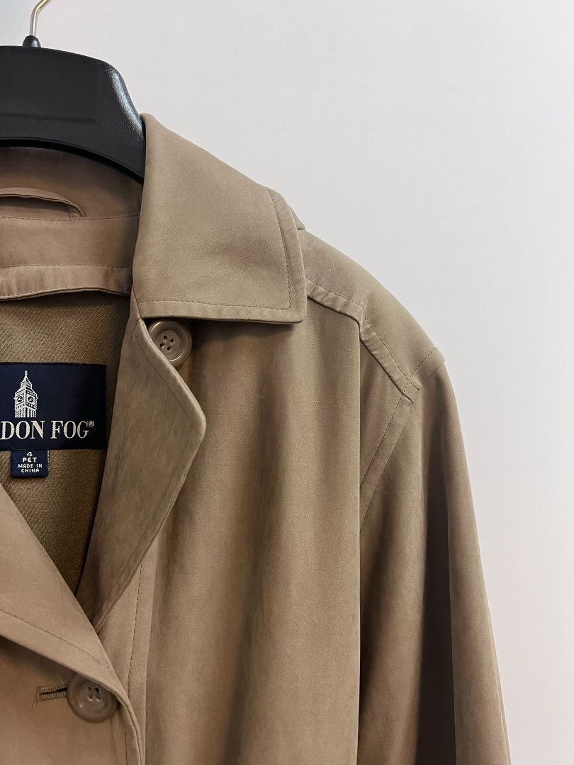 beige London Fog long coat, 4P