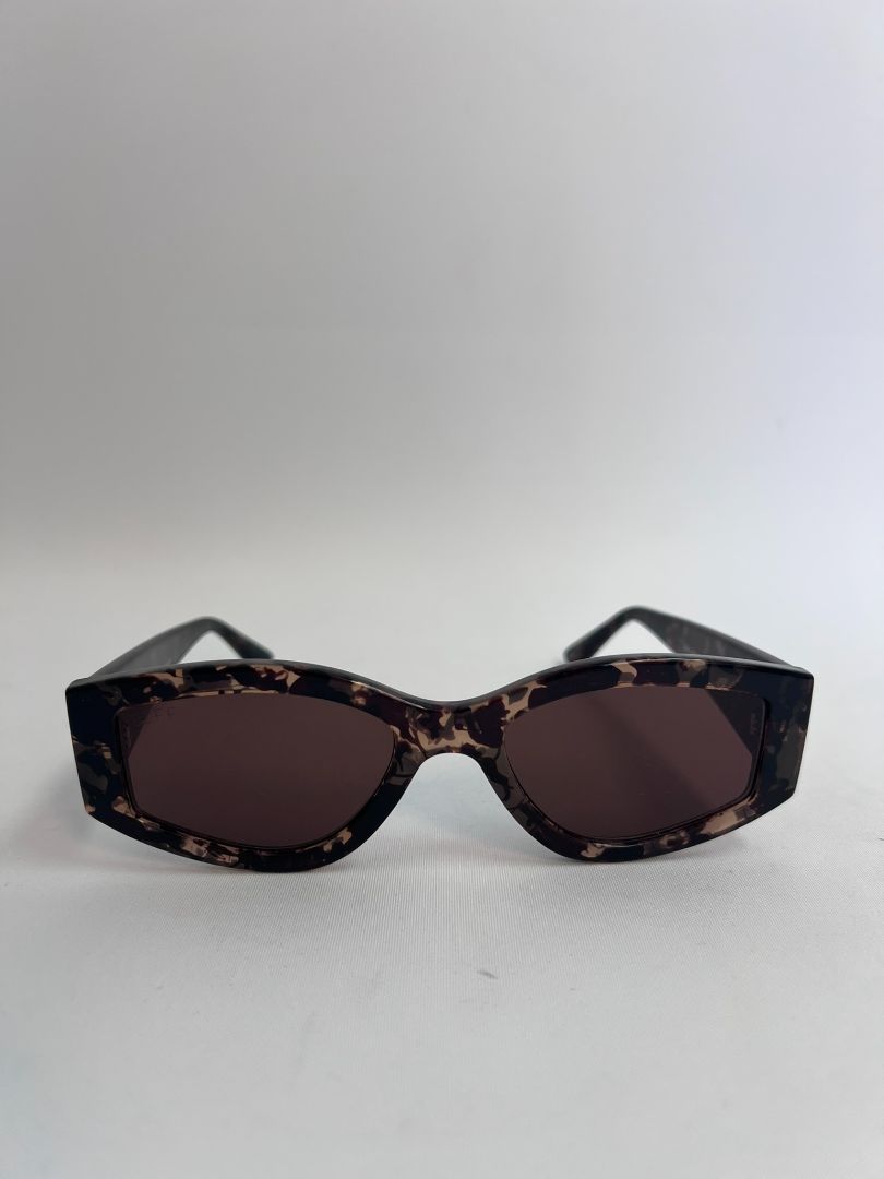 brown multi Diff retro sunglasses, NA