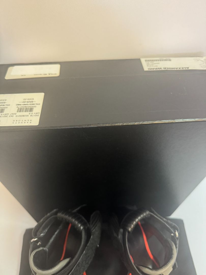 black and orange Alexander Wang gladiator heels, 5.5 US