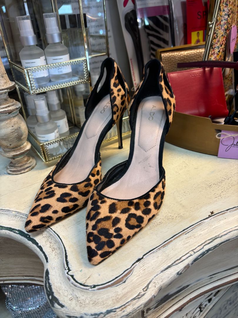 animal print Aldo animal print heels, 7.5 US