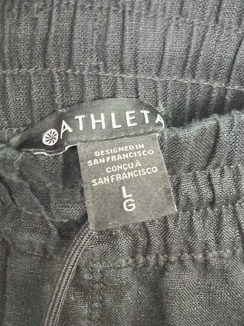 black Athelta linen pants, L