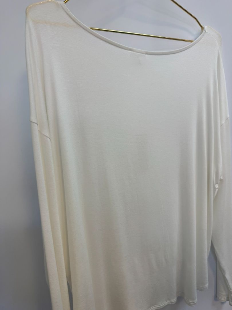 White Bamboo Bamboo dolman shirt, L