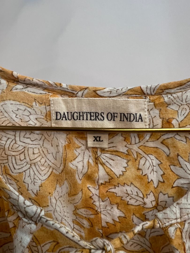 yellow multi Daughters of India summer dress, XL