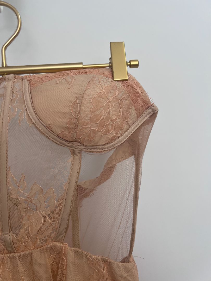 blush pink Miss Rosier corset dress, XL