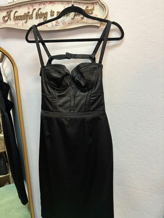 black Roberto Cavalli bustier cocktail dress, 44 EU