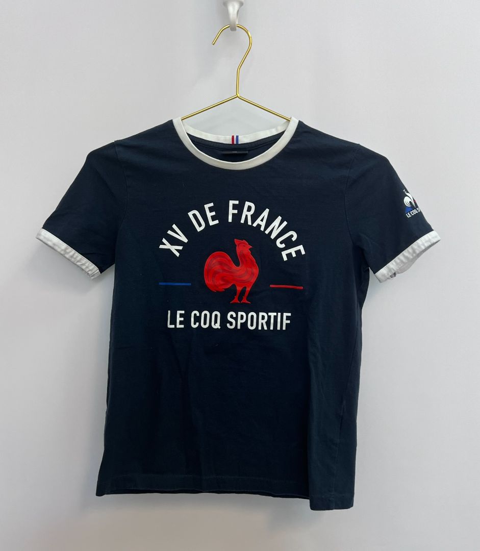 blue multi le coq sportif fitted top, 12A