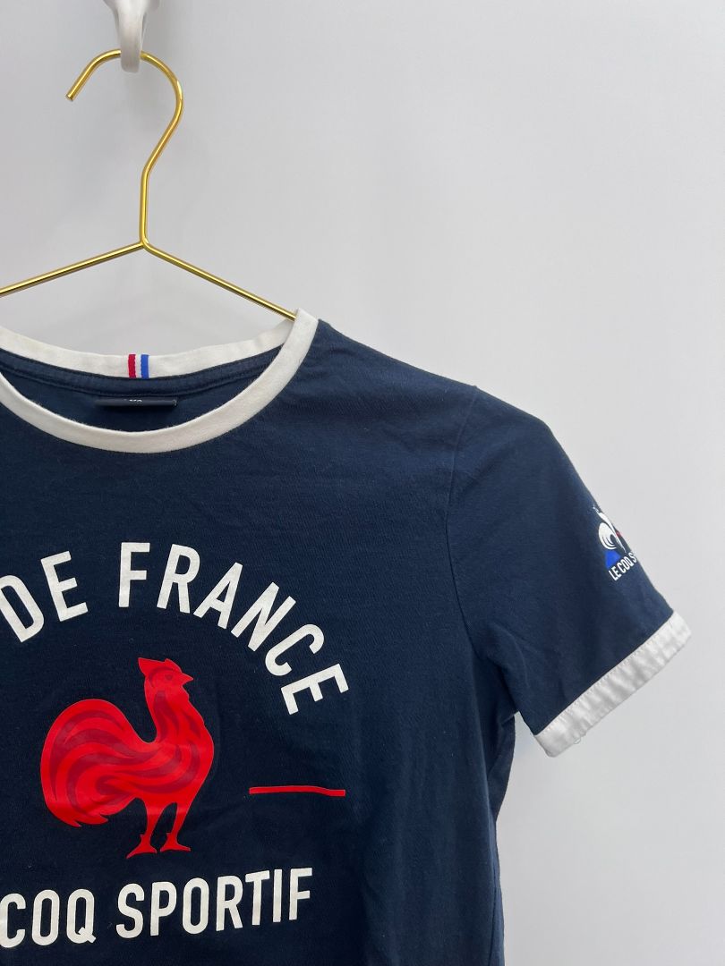 blue multi le coq sportif fitted top, 12A