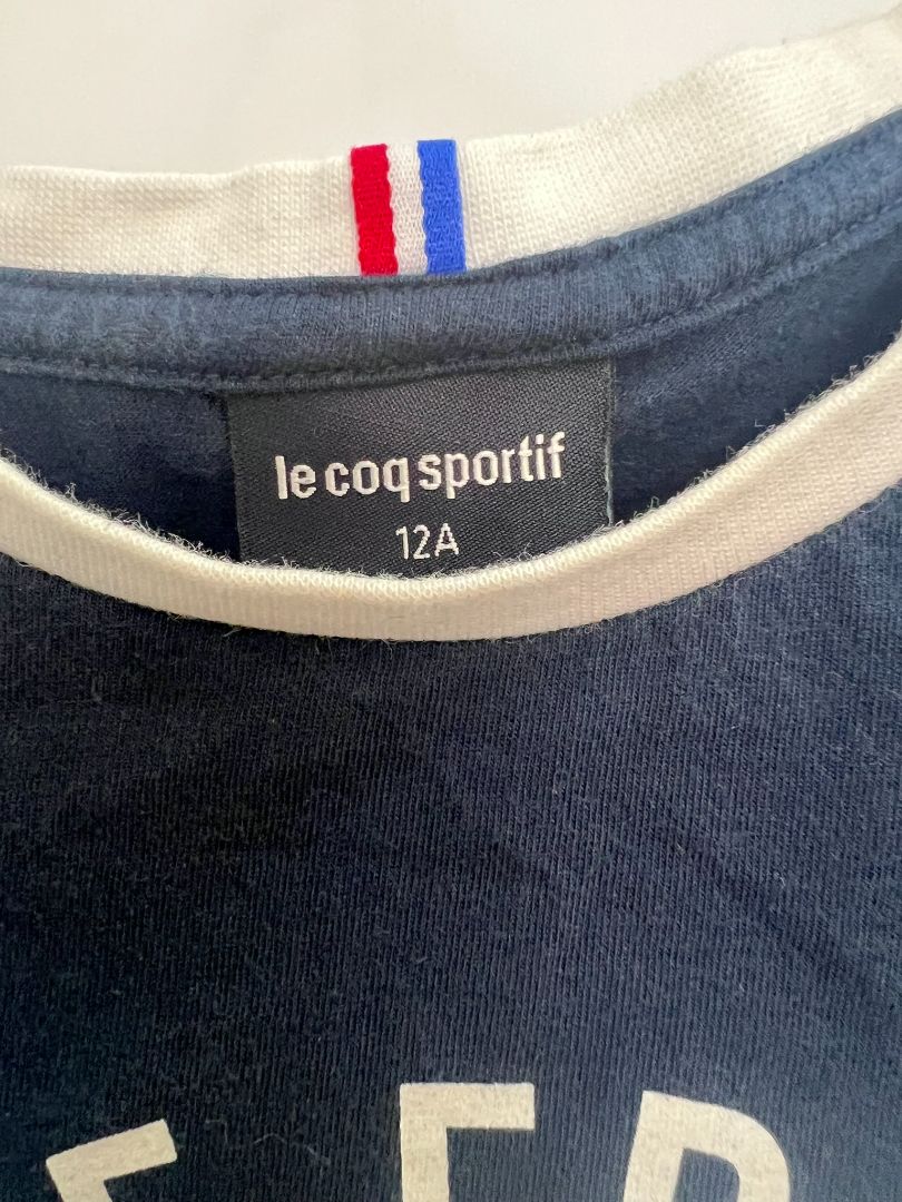 blue multi le coq sportif fitted top, 12A