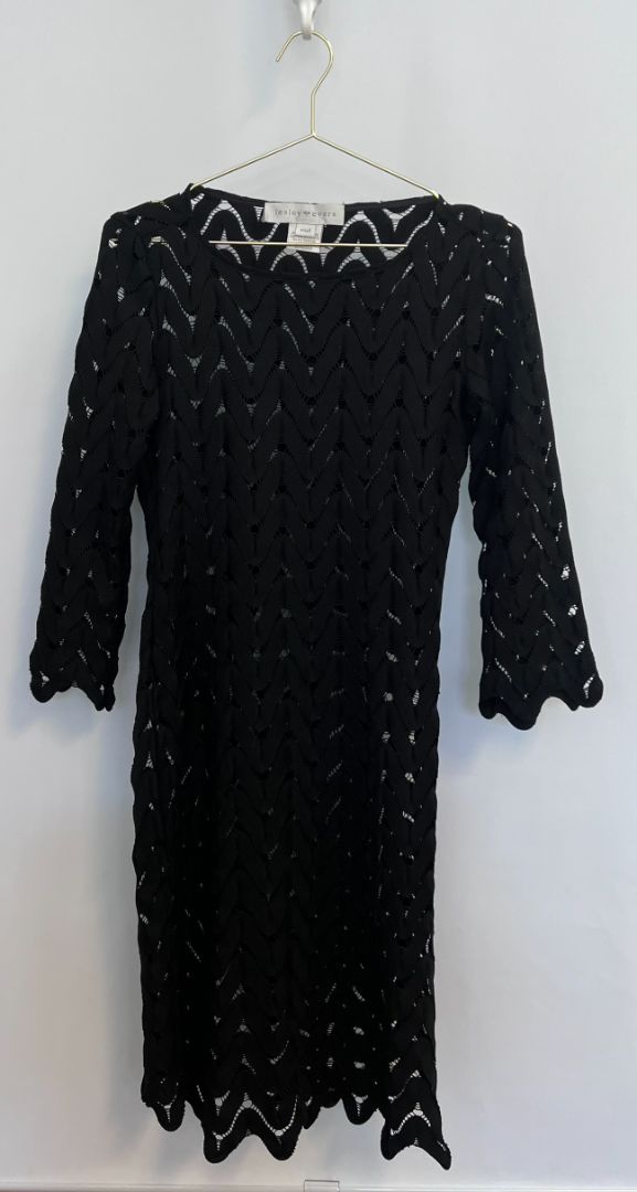 black Lesley Evers midi dress, S