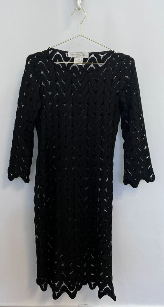 black Lesley Evers midi dress, S
