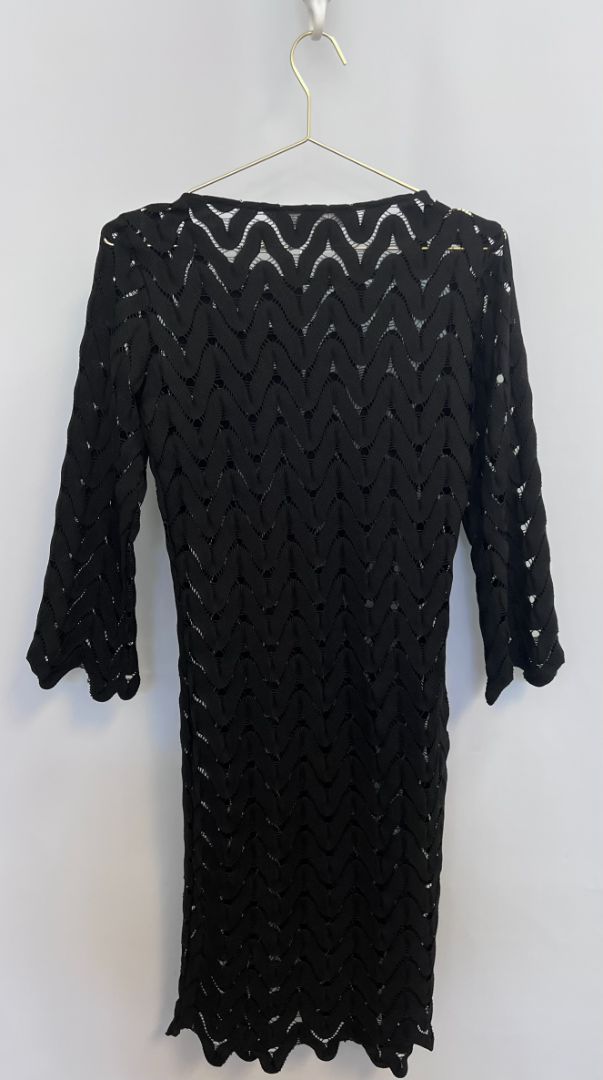 black Lesley Evers midi dress, S