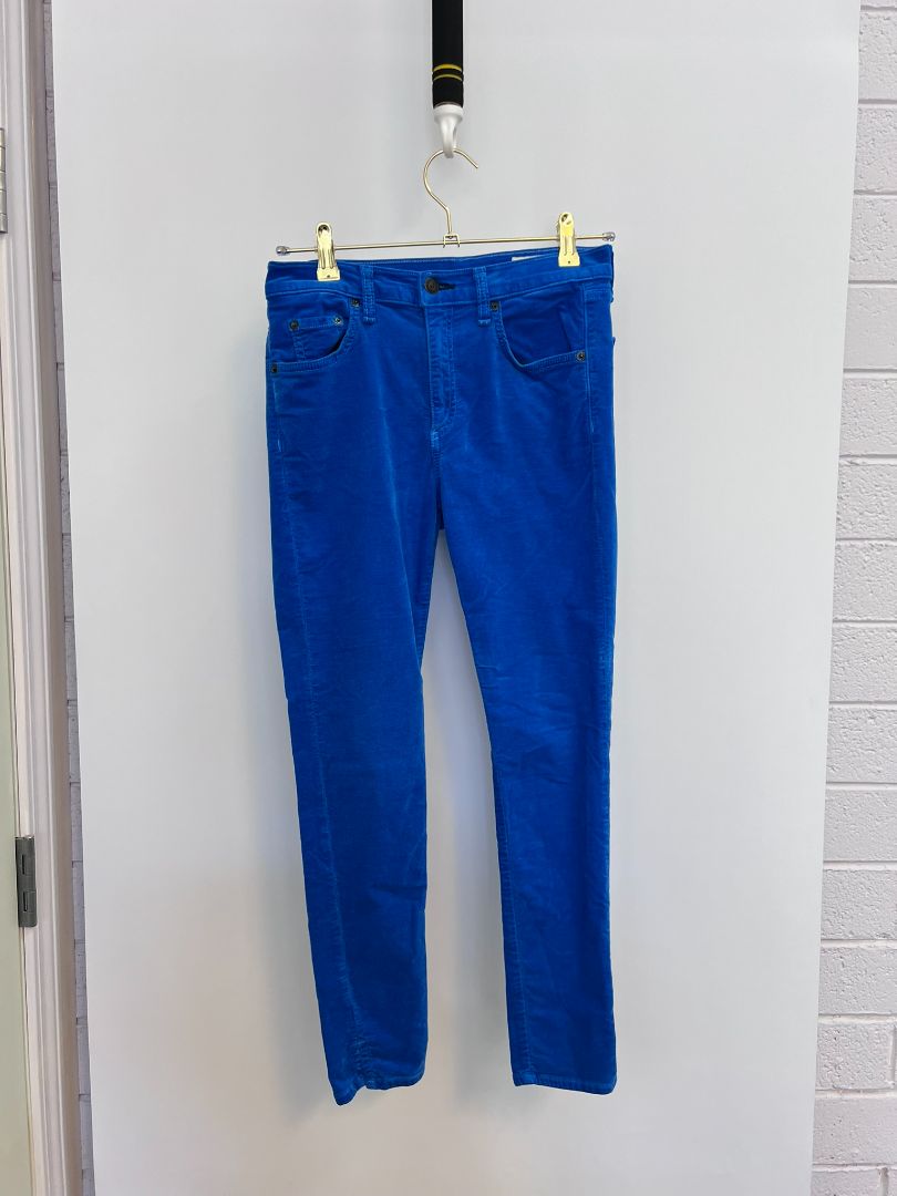 blue Rag & Bone suede jeans, 28