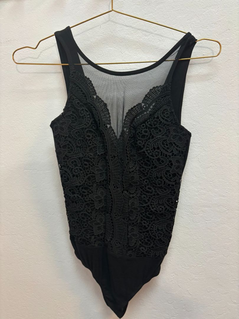 black NA bodysuit, one size