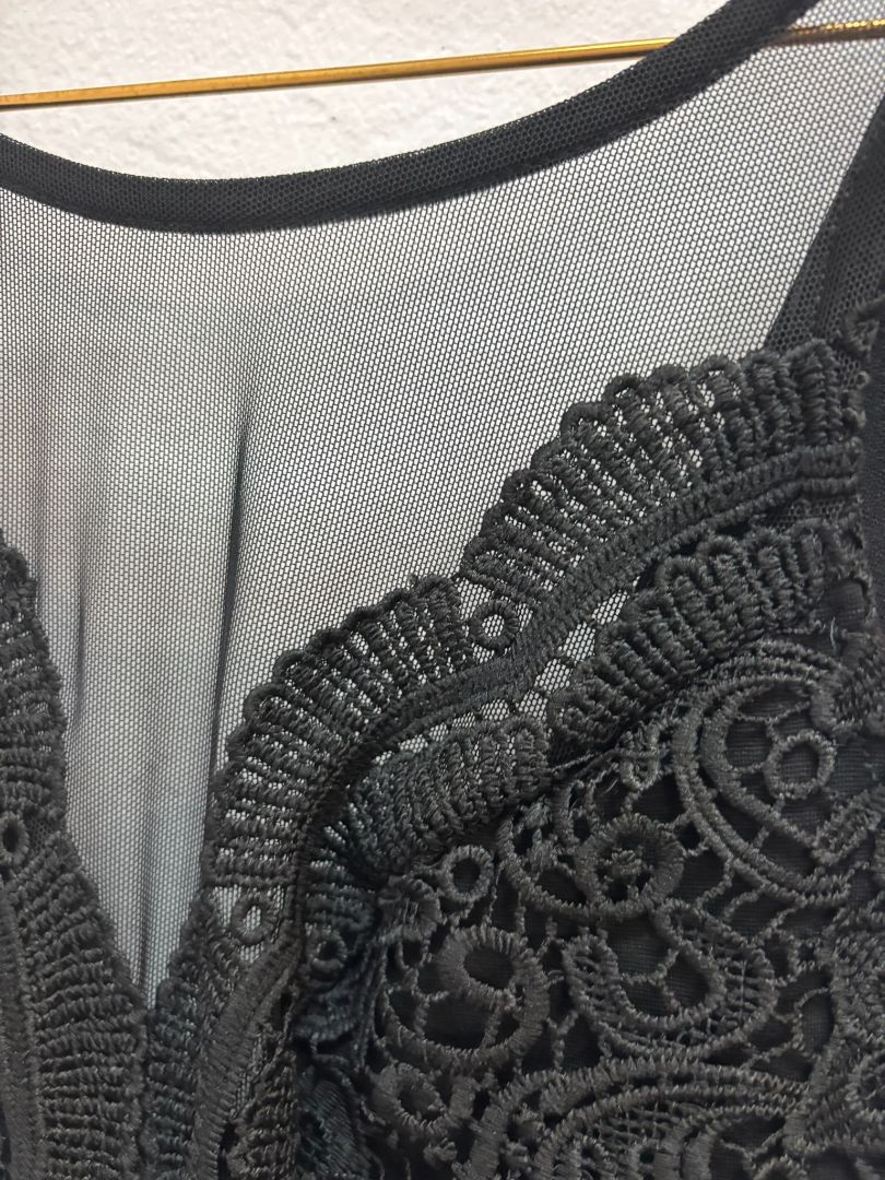 black NA bodysuit, one size
