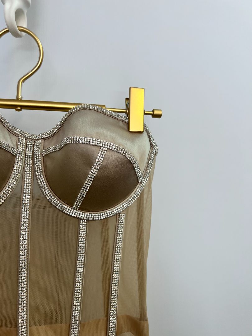 beige Perfectcorsetny corset top, XS