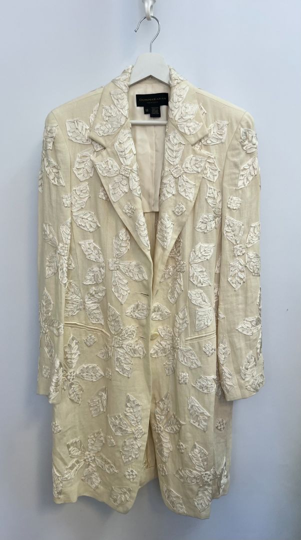 white Donna Karan blazer, 10